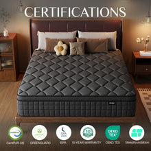 Load image into Gallery viewer, 8''/10"/12"/14''Medium Cooling Gel Memory Foam Hybrid Mattresses In A Box With Certipur-US