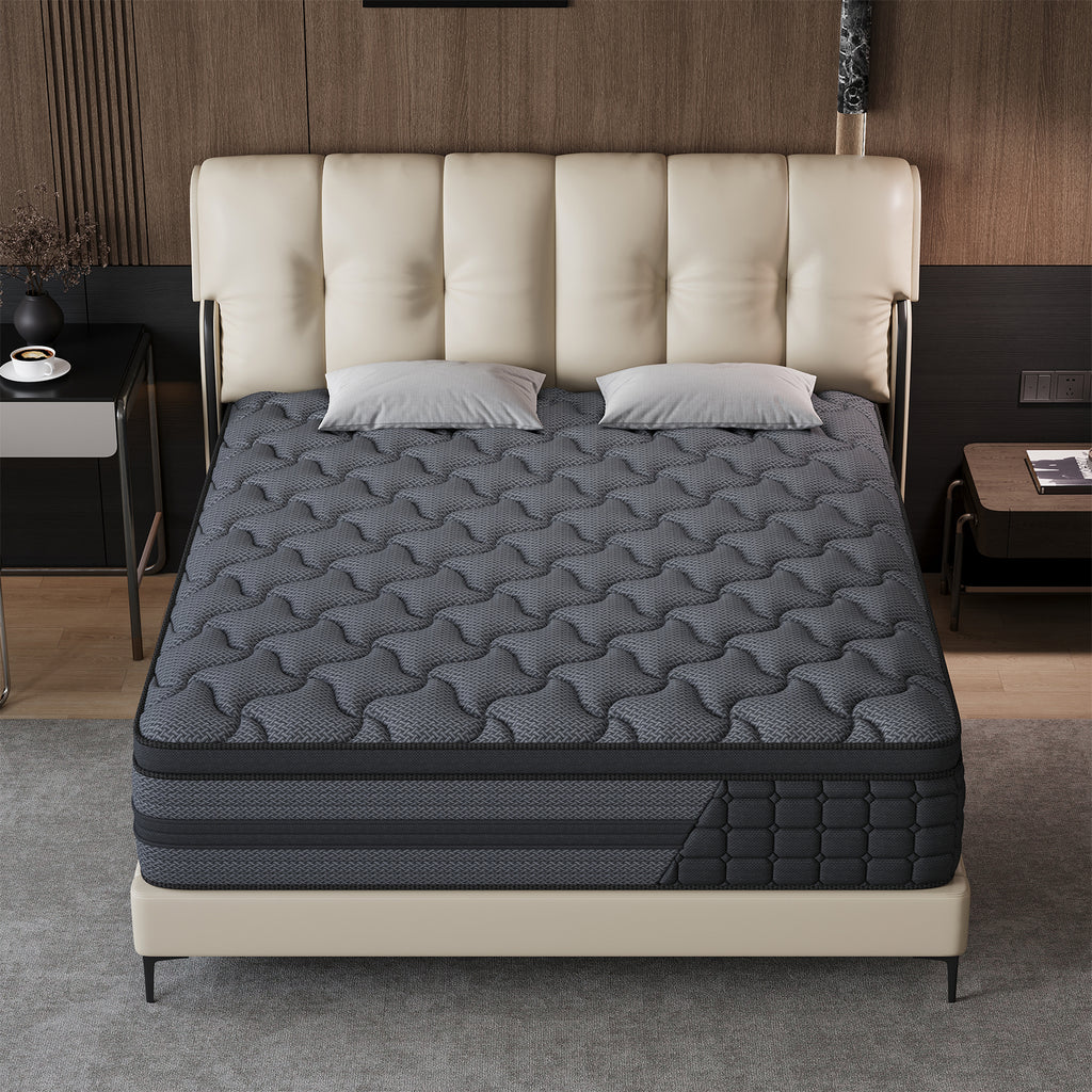 Boxed Memory Foam Cooling Medium Hybrid Mattress with CertiPUR-US, OEKO-TEX Certified