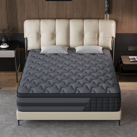 Boxed Memory Foam Cooling Medium Hybrid Mattress with CertiPUR-US, OEKO-TEX Certified