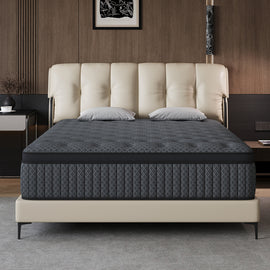 10‘’ Full Medium-Firm And Euro Top Cooling Memory Foam Hybrid Mattress in a Box