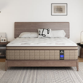 Pain Relieving Hybrid Mattresses For Extra Lumbar & Hip Support - 365-Night Trial - Fiberglass-Free Bed In A Box - No Odor, Certipur-US Certified
