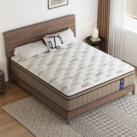 Pain Relieving Hybrid Mattresses For Extra Lumbar & Hip Support - 365-Night Trial - Fiberglass-Free Bed In A Box - No Odor, Certipur-US Certified