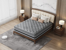 10‘’ Queen Hybrid Mattress - Memory Foam & Pocket Spring for Comfort & Support