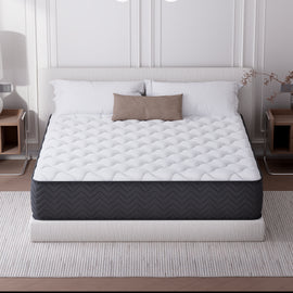 12''Size Gel Memory Foam Medium Firm Hybrid Pillow Top Mattress In a Box with CertiPUR-US Certified